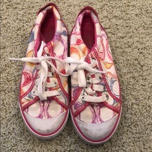 Size 5 Pink Coach Sneakers